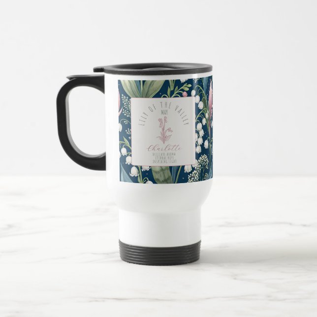 Personalized May Birth Flower Reisebecher (Links)