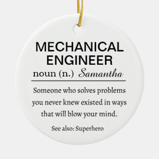 Personalized Mechanical Engineer Definition Keramik Ornament