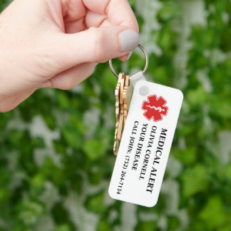 Personalized Medical Alert Medical Information ID Schlüsselanhänger