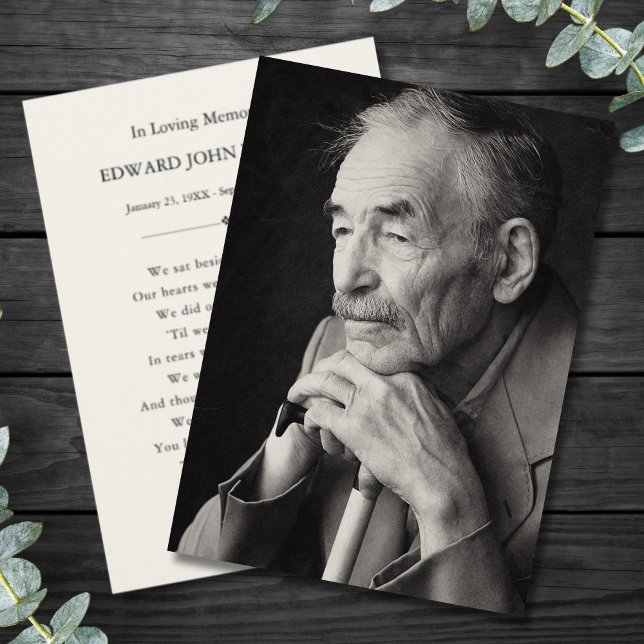 Personalized Memorial Card Custom Foto Sympathy Dankeskarte (Von Creator hochgeladen)