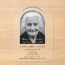 Personalized Memorial Funeral Photo  Acryleinladungen
