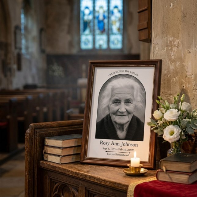 Personalized Memorial Funeral Photo Poster (Créateur téléchargé)