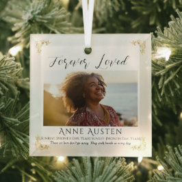 Personalized Memorial Glass Ornament | Keepsake Aus Glas