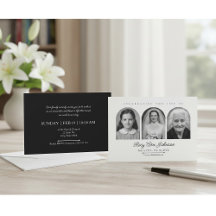 Personalized Memorial Invitation with 3 Photos