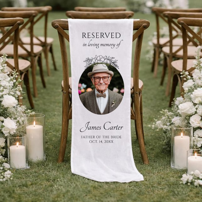 Personalized Memorial Linen Father Of The Bride Kurzer Tischläufer (Von Creator hochgeladen)