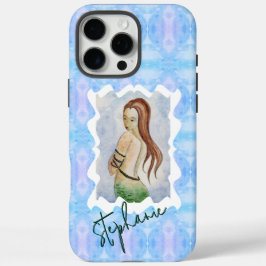 Personalized Mermaid Watercolor Original Art iPhone 16 Pro Max Hülle