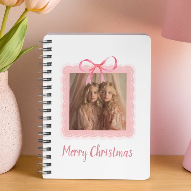 Personalized Merry Christmas Family Photo Notebook Notizblock (Von Creator hochgeladen)