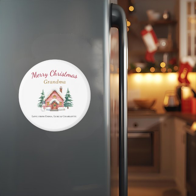Personalized Merry Christmas Grandma Magnet (Von Creator hochgeladen)