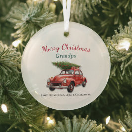 Personalized Merry Christmas Grandpa Ornament