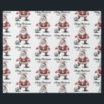 Personalized Merry Christmas Santa Claus Soccer    Geschenkpapier<br><div class="desc">Personalized Merry Christmas Santa Claus Soccer Wrapping Paper</div>