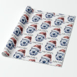 Personalized Merry Christmas Soccer Ball Santa     Geschenkpapier<br><div class="desc">Personalized Merry Christmas Soccer Ball Santa Wrapping Paper</div>