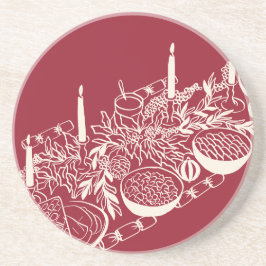 Personalized Merry Christmas Table Minimal Design Getränkeuntersetzer