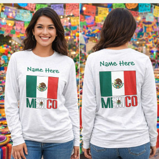 Personalized Mexico Flag T-Shirt