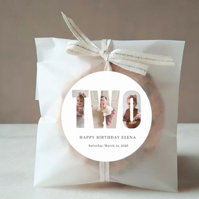 Personalized Milestone Birthday Photo Stickers (Von Creator hochgeladen)