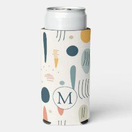 Personalized Minimal Abstract Boho Pastel Colors Selters Dosenkühler