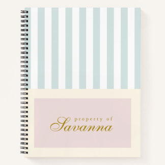 Personalized Minimalist Aesthetic Pastel Notebook Notizbuch