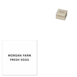 Personalized Minimalist Vintage Farm Fresh Eggs Gummistempel