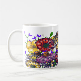 Personalized Miss Taylor Wildflower Coffee Coffee Kaffeetasse
