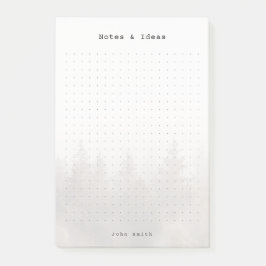 Personalized Misty forest Grid, modern masculine Post-it Klebezettel