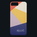 Personalized Modern Geometric Triangles title_seo2<br><div class="desc">Here's a bright modern version of the popular asymmetrical triangle pattern using this year's trending colors in shades of coral, ochre, tan, mauve, and navy blue. The design has been created so that it can be personalized with your name using a script typography font you're going to love. This design...</div>