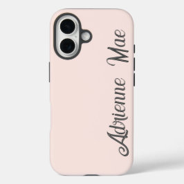 Personalized Modern Script Baby Pink Blush iPhone 16 Hülle