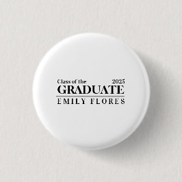 Personalized Modern trendy graduate class of 2025 Button