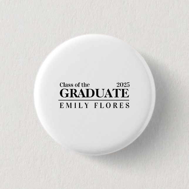 Personalized Modern trendy graduate class of 2025 Button (Vorderseite)