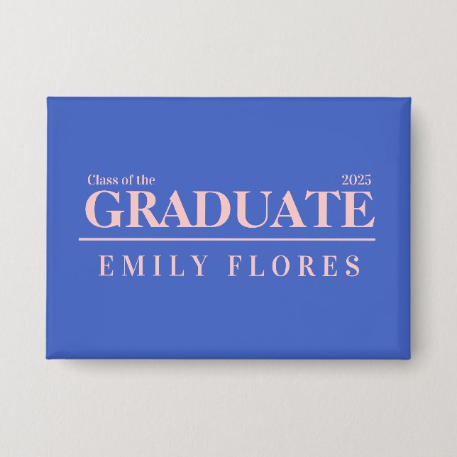 Personalized Modern trendy graduate class of 2025 Button (Vorderseite)