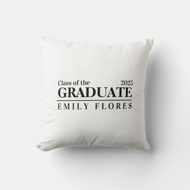 Personalized Modern trendy graduate class of 2025  Kissen (Vorderseite)