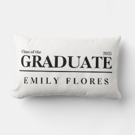 Personalized Modern trendy graduate class of 2025 Lendenkissen
