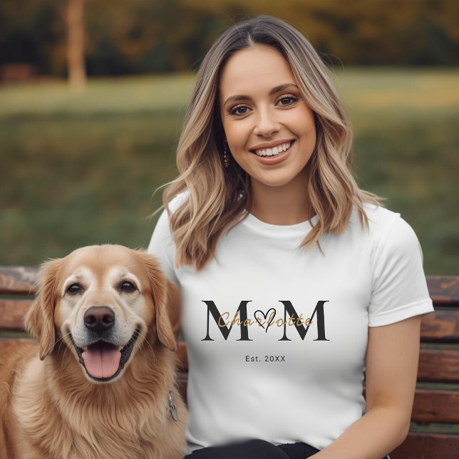 Personalized Mom Name Est Year T-Shirt Gift (Von Creator hochgeladen)