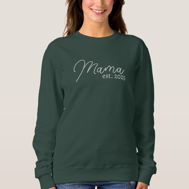 Personalized Mom Shirt, Mom est. 2025 Sweatshirt (Vorderseite)