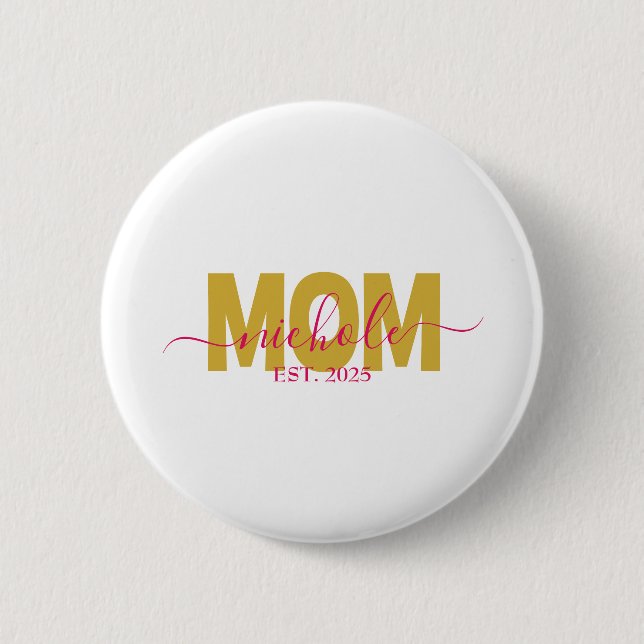 PERSONALIZED MOM TO BE BUTTON (Vorderseite)