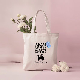 Personalized Mom Typography Tote Bag Tragetasche