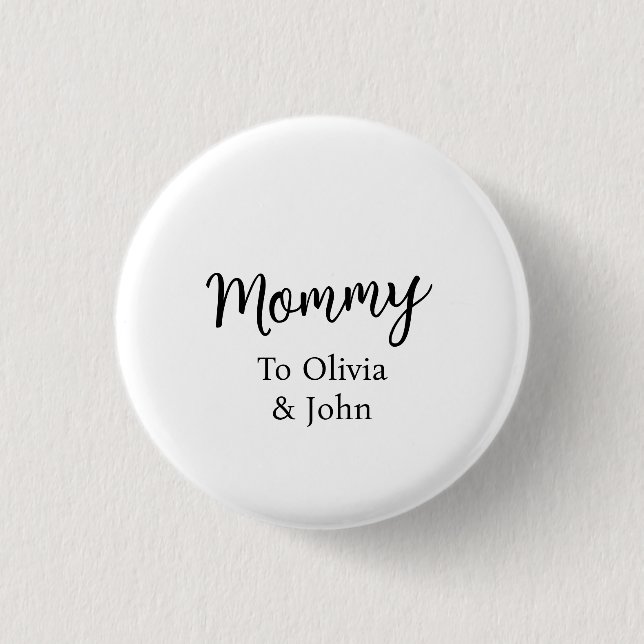 Personalized Mommy  Button (Vorderseite)
