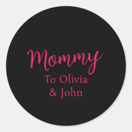 Personalized Mommy  Runder Aufkleber