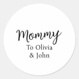 Personalized Mommy  Runder Aufkleber