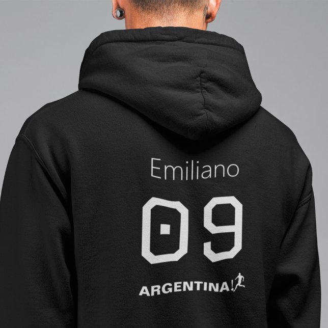 Personalized Monochromatic Argentinian Athlete  Hoodie (Von Creator hochgeladen)