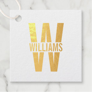 Personalized Monogram and Name Gold Geschenkanhänger