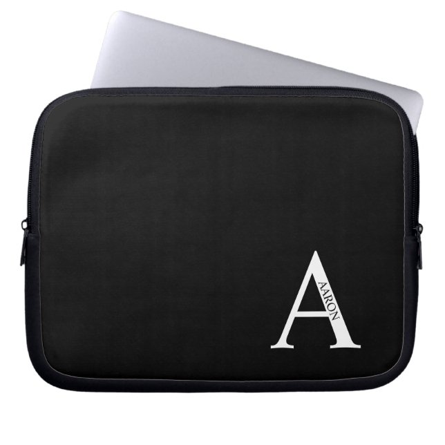Personalized Monogram and Name Laptop Sleeve (Vorderseite)