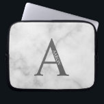 Personalized Monogram and Name Laptop Sleeve<br><div class="desc">Personalized Monogram and Name Gifts
featuring personalized monogram and name in classic serif font style.</div>