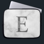 Personalized Monogram and Name Laptop Sleeve<br><div class="desc">Personalized Monogram and Name Gifts
featuring personalized monogram and name in classic serif font style.</div>