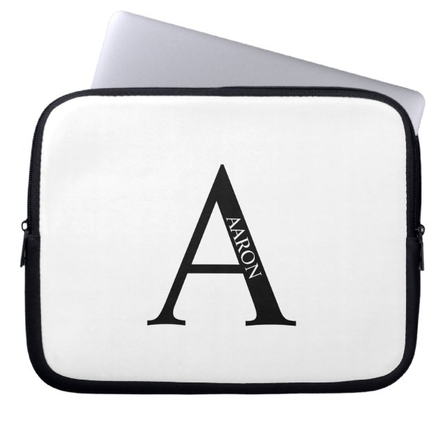 Personalized Monogram and Name Laptop Sleeve (Vorderseite)