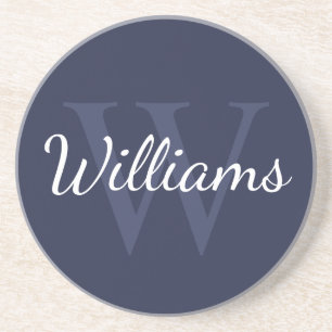 Personalized Monogram and Name Navy Blue Getränkeuntersetzer