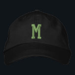 Personalized Monogram Bold Initial Bestickte Baseballkappe<br><div class="desc">Personalized Monogram Bold Initial embroidered cap/hats from Ricaso - Easy change the monogram to your own - Monogrammed accessories.</div>