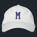 Personalized Monogram Bold Initial Bestickte Baseballkappe<br><div class="desc">Personalized Monogram Bold Initial embroidered cap/hats from Ricaso - Easy change the monogram to your own - Monogrammed accessories.</div>