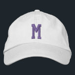 Personalized Monogram Bold Initial Bestickte Baseballkappe<br><div class="desc">Personalized Monogram Bold Initial embroidered cap/hats from Ricaso - Easy change the monogram to your own - Monogrammed accessories.</div>