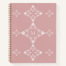 Personalized Monogram Dusty Rose Vector Pattern