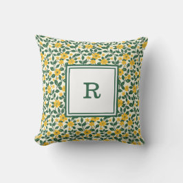 Personalized Monogram – Elegant Modern Floral  Kissen