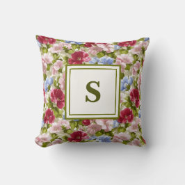 Personalized Monogram – Elegant Modern Floral Kissen